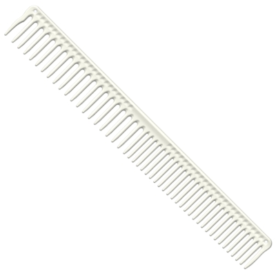 Kadeřnický hřeben JRL Long round tooth cutting comb J306 - bílý