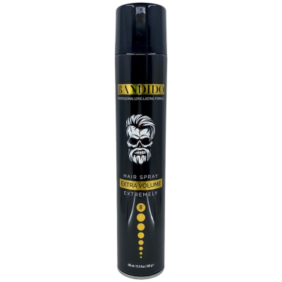Extra silný lak na vlasy BANDIDO Hair spray extremely Black 400 ml