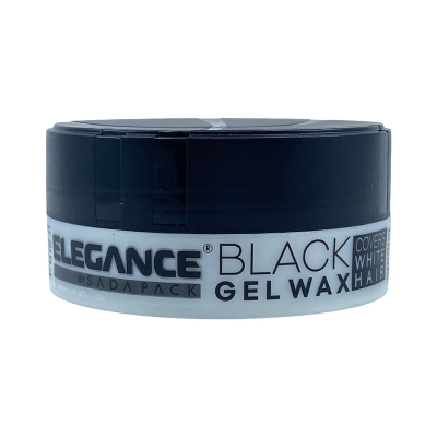 Černý krycí gel na vlasy ELEGANCE Black gel wax 140 g